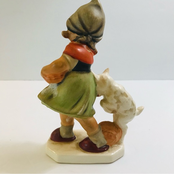 Vintage Freidel German Figurine of Little Girl with Kid - Picture 4 of 8